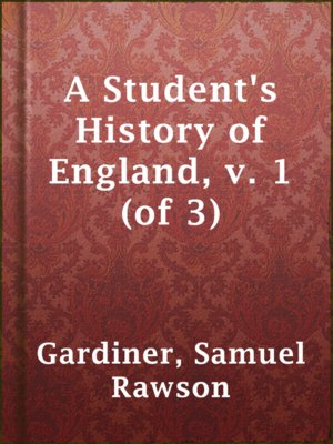 cover image of A Student's History of England, v. 1 (of 3)